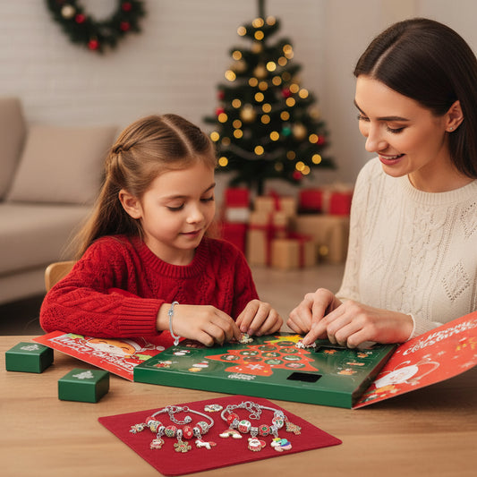 Christmas beaded gift box