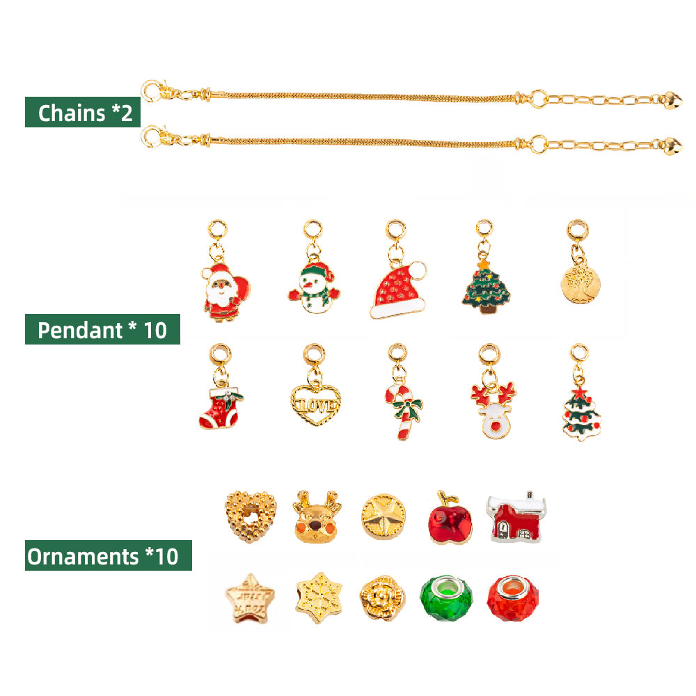 Christmas beaded gift box