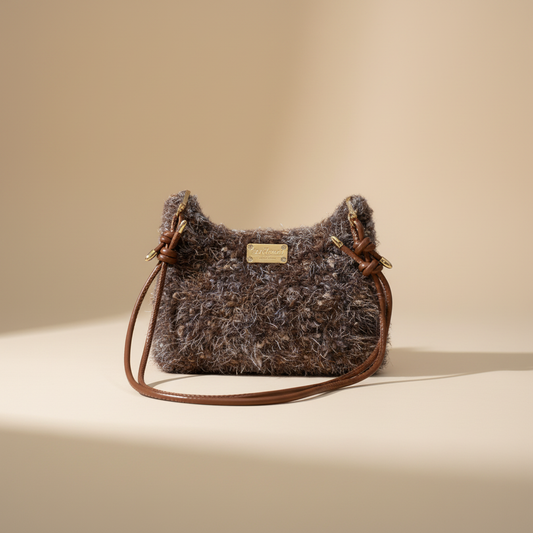 The "Mocha Cloud" DIY Luxury Hobo Bag Kit - Handcrafted Bouclé Series