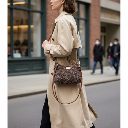 The "Mocha Cloud" DIY Luxury Hobo Bag Kit - Handcrafted Bouclé Series