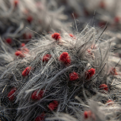 The Concrete Cherry DIY Kit | Y2K Shaggy Faux Fur Bag with Silver Chains