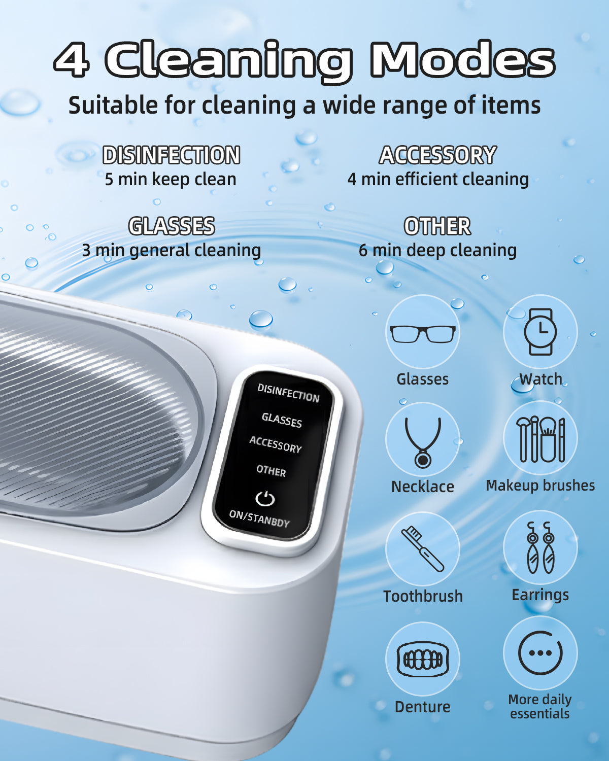 4-in-1 Ultrasonic Cleaner
