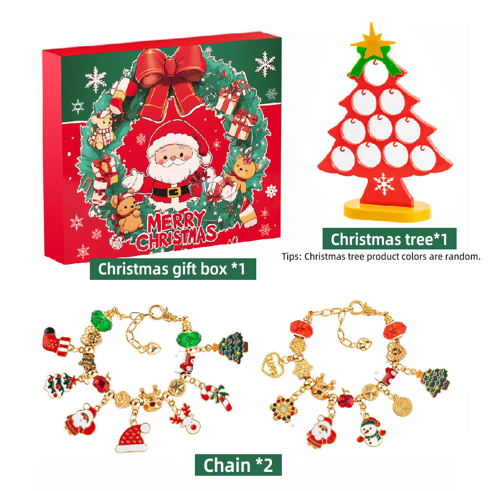 Christmas beaded gift box