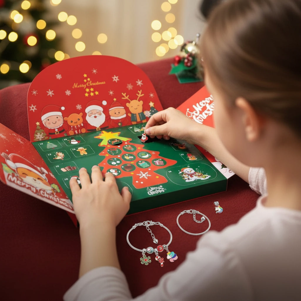 Christmas beaded gift box