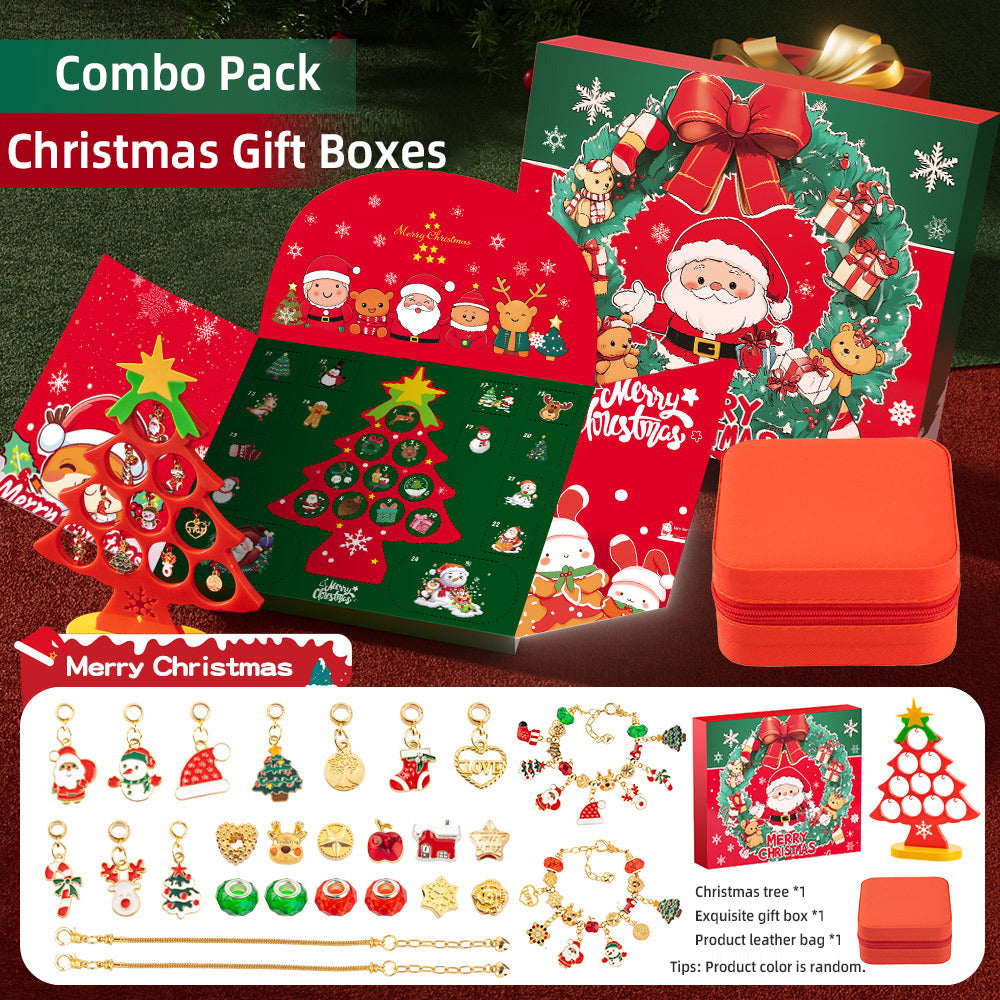 Christmas beaded gift box